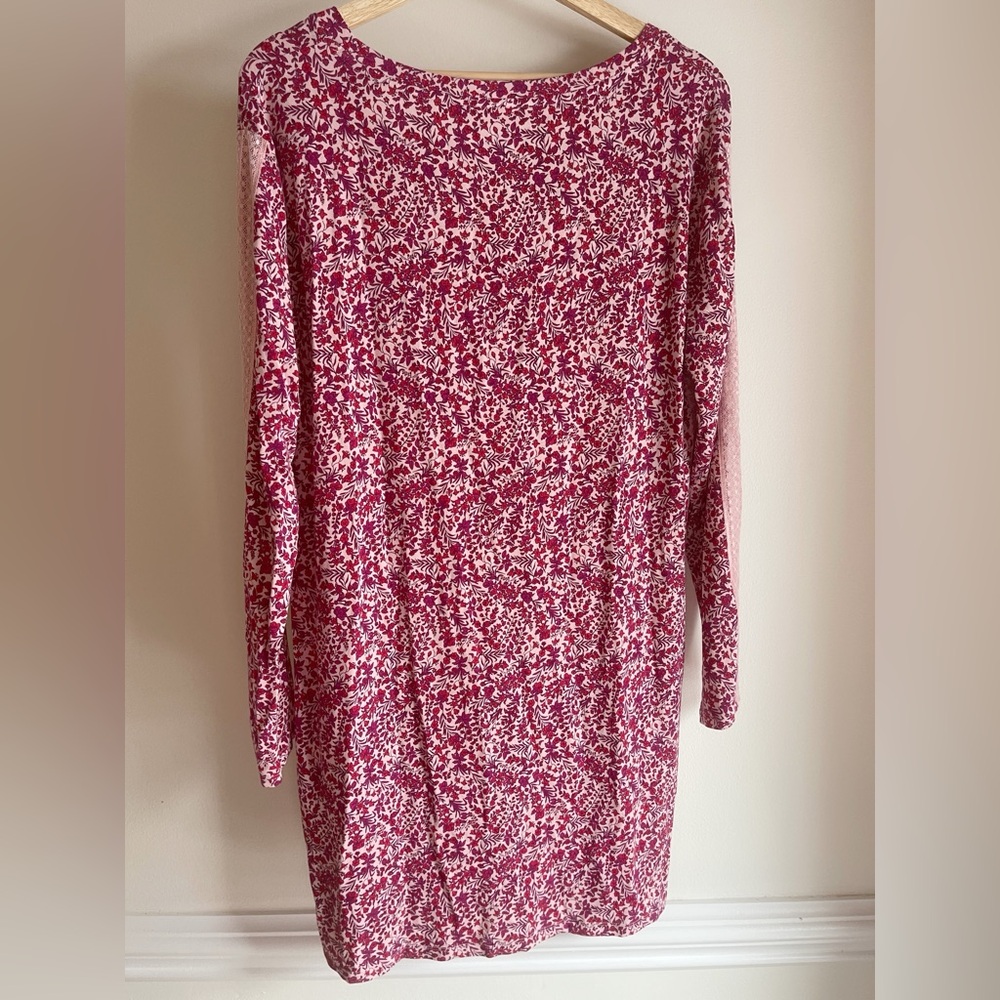 Victoria’s Secret Floral Knit Nightgown Panel Long Sleeve | Size Small - Picture 7 of 7